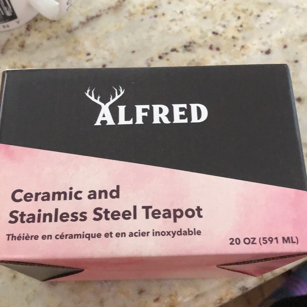NWT Alfred Ceramic and Stainless Steel Teapot - Picture 3 of 7